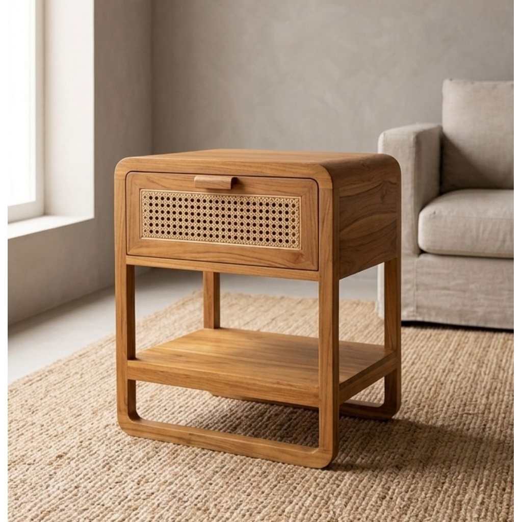 nakas retro rotan nakas minimalis nakas retro minimalis nakas rotan 1 laci