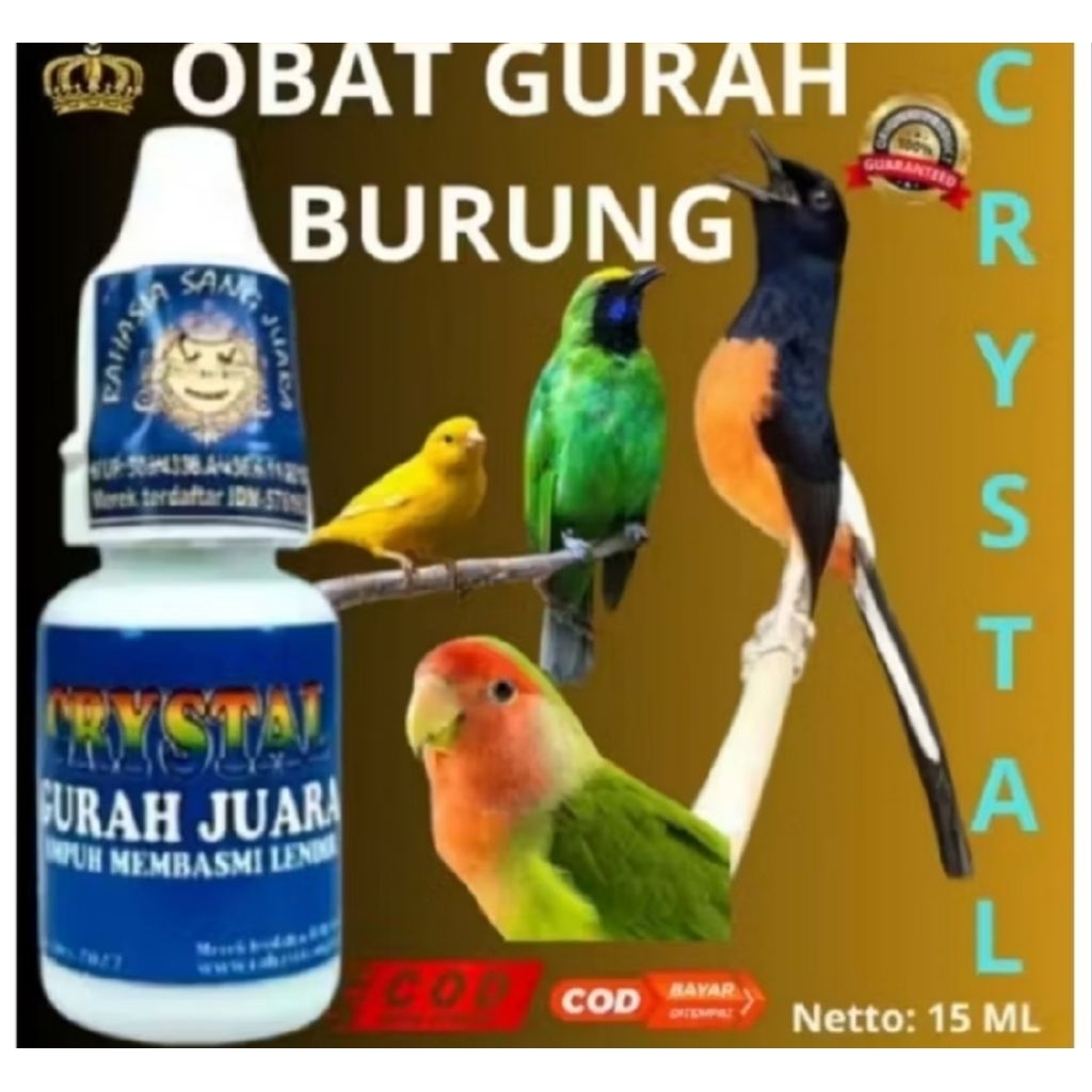 OBAT GURAH BURUNG(SEMUA JENIS BURUNG KICAU)15 ML