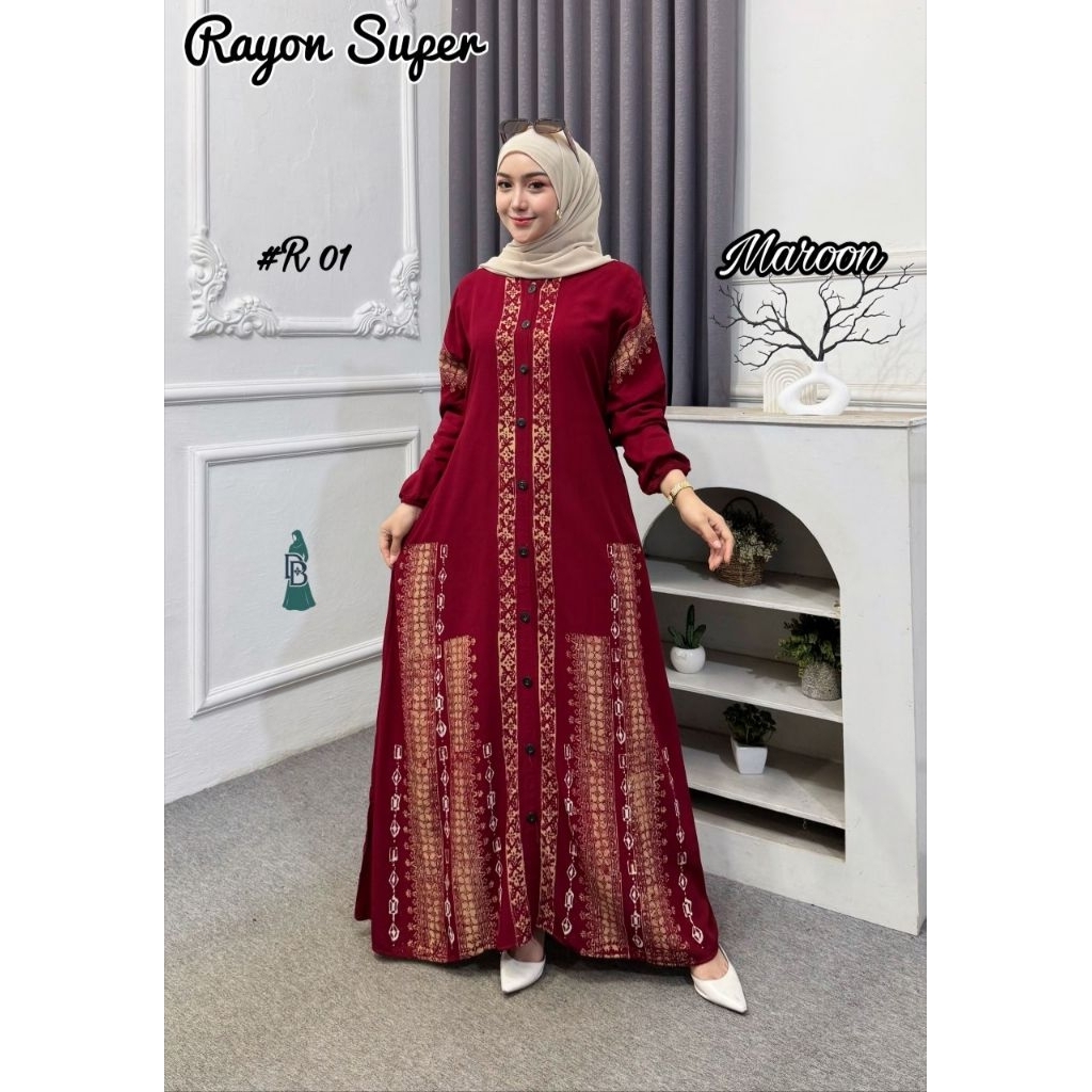 GAMIS BATIK MURAH /GAMIS RAYON ORI /ABAYA RAYON GAMIS RAYON PEKALONGAN