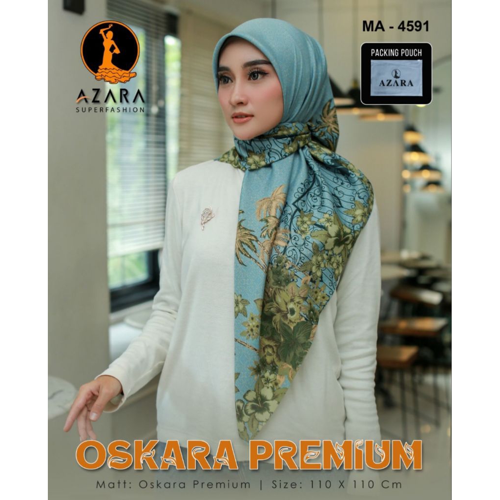 HIJAB SEGI EMPAT OSKARA MOTIF AZARA