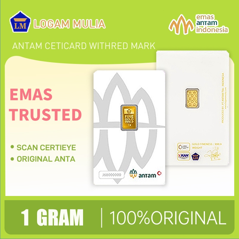 ANTAM 1GR LOGAM MULIA EMAS ANTAM 1 GRAM LM ANTAM TERBARU CERTIEYECERTICARD 2026