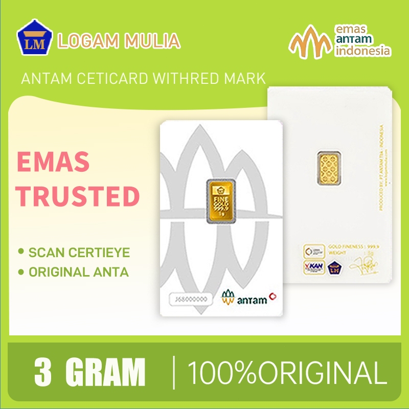 Antam Logam Mulia Emas Antam 3 Gram Emas Logam Mulia Antam 3 Gram