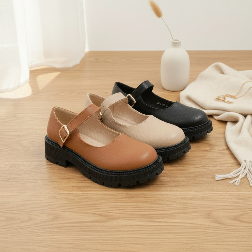 Sepatu Docmart Wanita S773 Loafer Wanita 4cm (BIG SIZE)