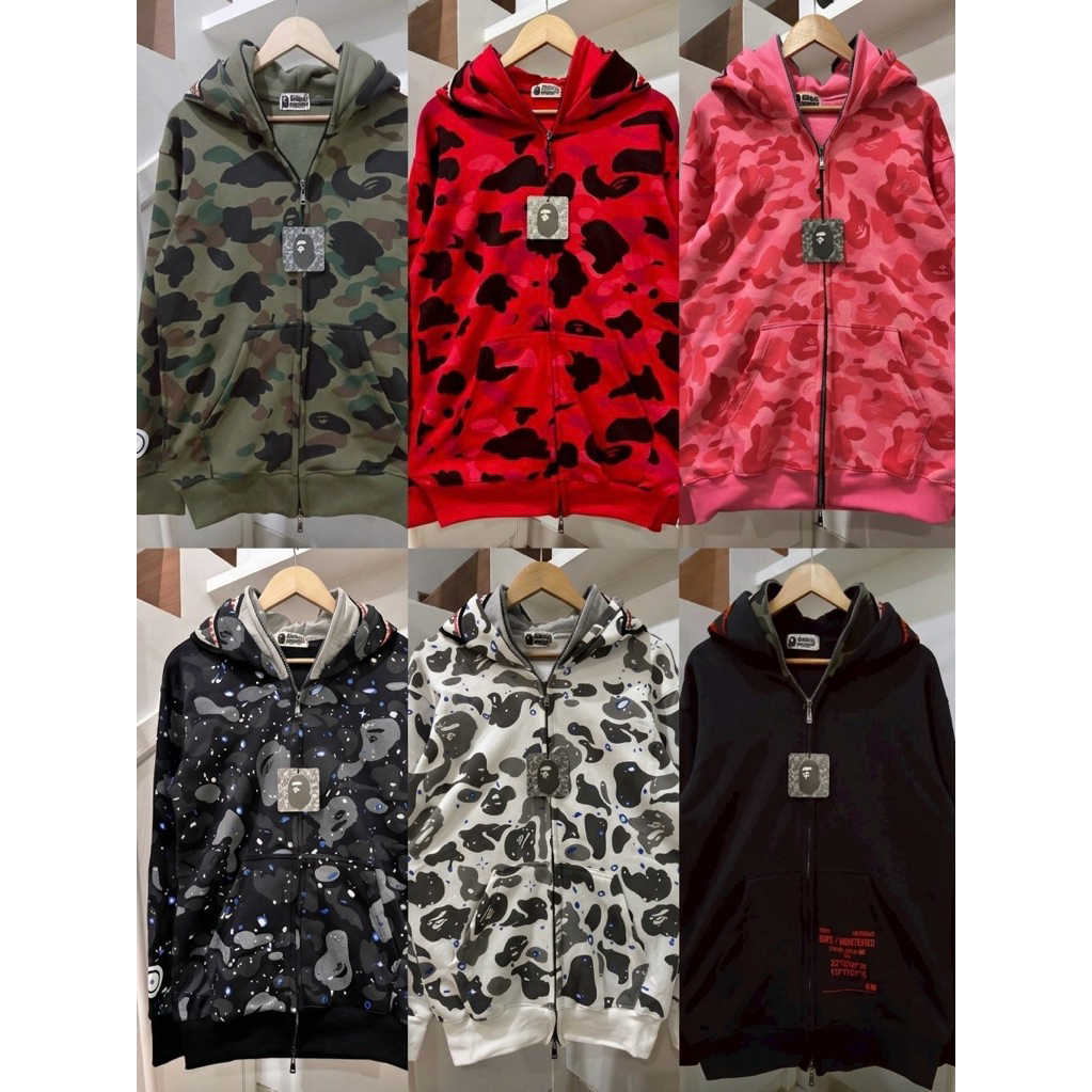 JACKET HOODIE DOUBLE FULLTAG BAPE
