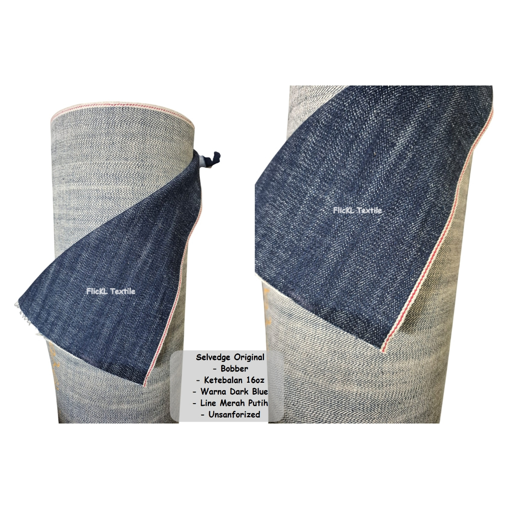 Kain Selvedge Bobber Original Bahan Selvedge Jeans Bobber Selvedge