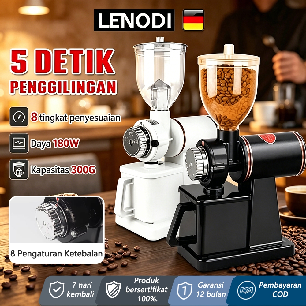 LENODI One Two Cups 600N Alat Penggiling Kopi Electric Coffee Penggilingan cepat Mill Grinder Mesin 