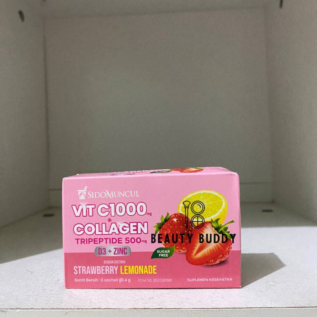 SidoMuncul Sido Muncul C+Collagen / Vit C 1000mg + Collagen Strawberry Lemonade