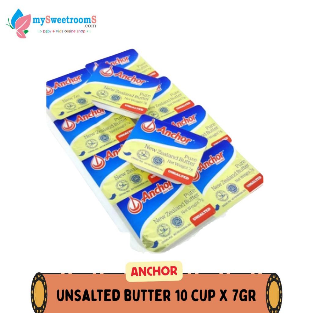 Anchor Unsalted & Salted Butter Mini Portion UB 7gr / MPASI Bayi 6m+ HALAL