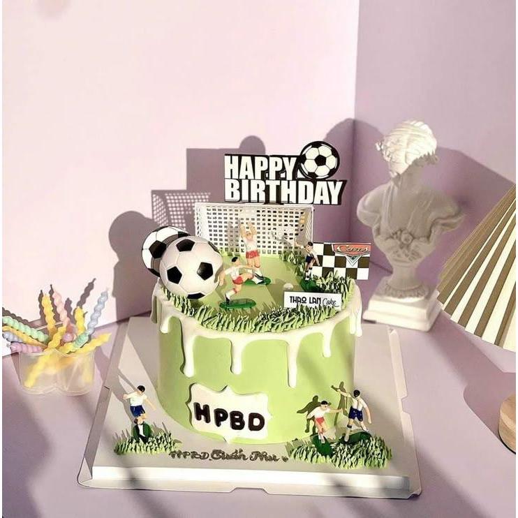 CTB03R Cake Topper Bentuk Bola Kaki Basket Hiasan Dekorasi Kue Ultah Birthday Deco Unik dan Menarik 