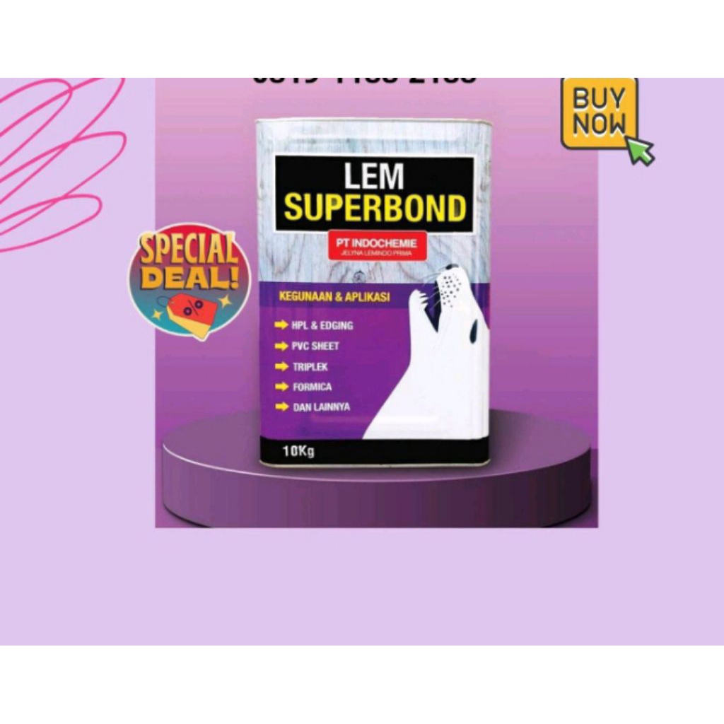 LEM SUPERBOND UNGU 10KG (lem Kuning kayu)