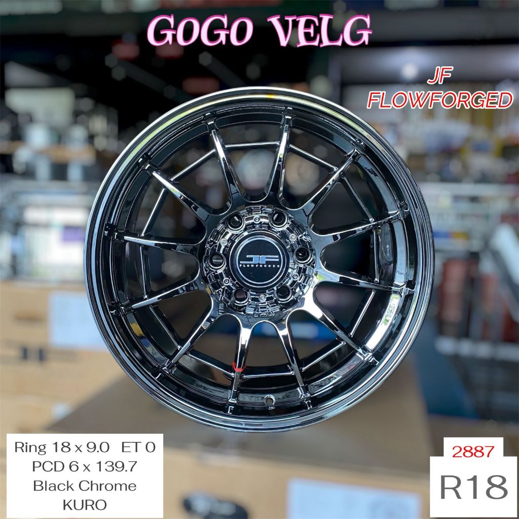 Velg Mobil R18 Enkei Spider PCD 6X139,7 Lebar 9 ET 0 Black Chrome Fortuner Pajero Hilux Dmax Ring 18