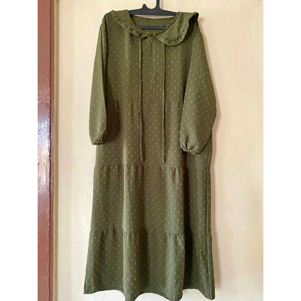 Dress Gamis Wanita Hijau Army