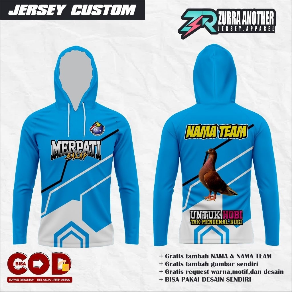 Jersey merpati custom/Jersey merpati balap/Jersey merpati kolongan/Jersey merpati full printing