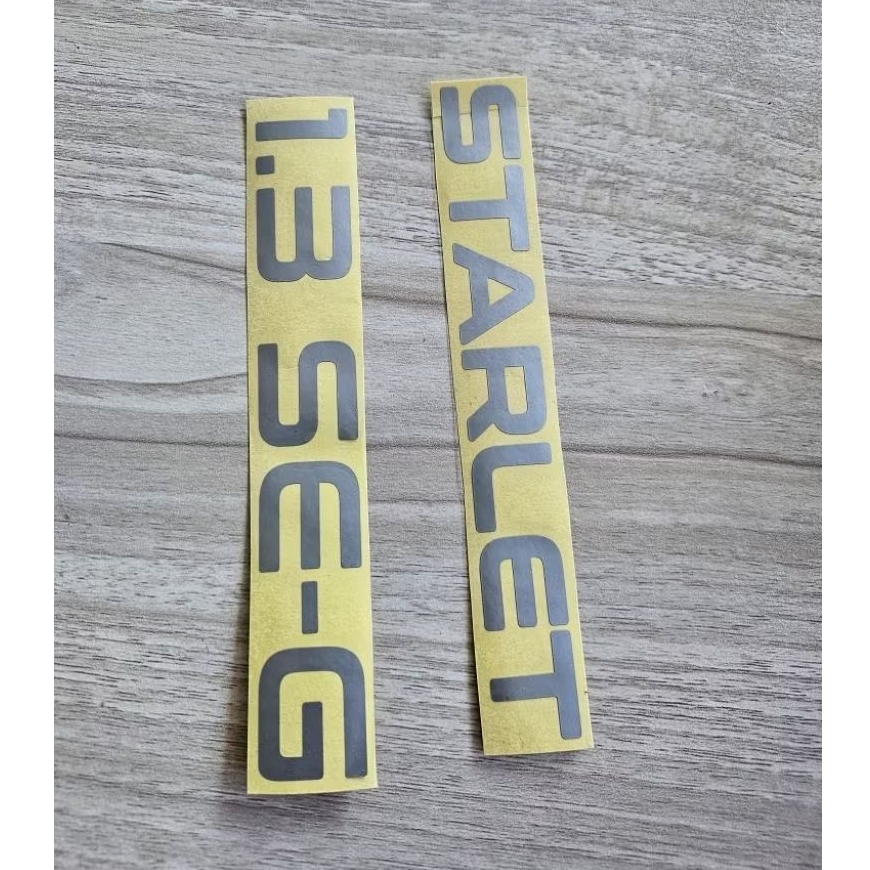 Stiker starlet 1.3 se-g cutting pintu belakang