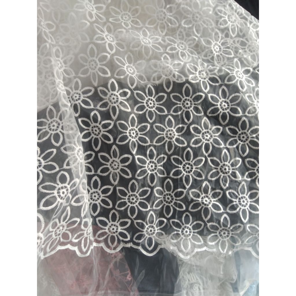 Kain organza bordir | Harga/0,5m | bahan organza bordir| bahan organza bordir | kain organza bordir.