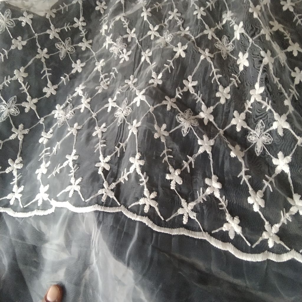 Kain organza bordir | Harga/0,5m | bahan organza bordir| bahan organza bordir | kain organza bordir.
