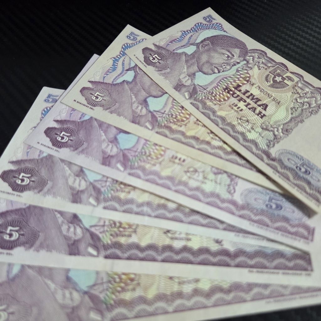 Uang Kuno Indonesia Sudirman 5 Rupiah Tahun 1968 Koleksi Asli