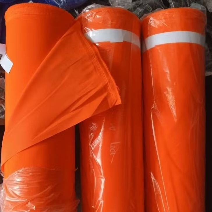 Taslan jarum bening orange waterproof 100% kain tbal arahan jaket sohpe
