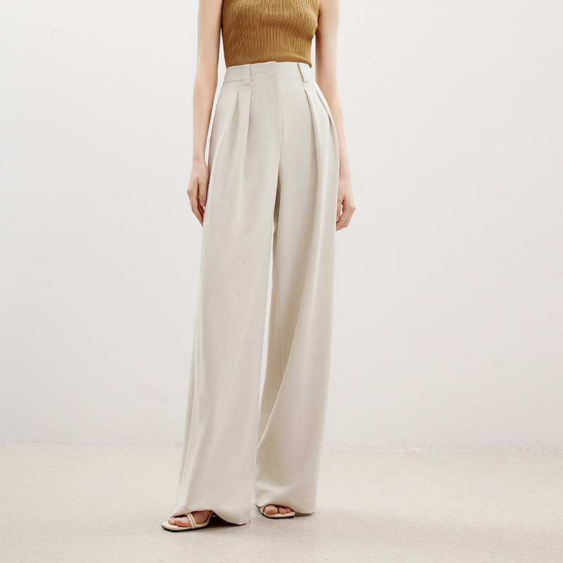 Celana Kulot High Waist Korea Style Bahan Jatuh Celana Kantor Loose Pants Casual OOTD Kekinian