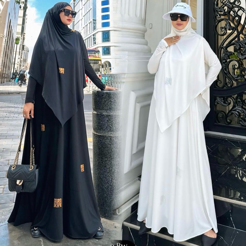 AURAKAY GAMIS DRESS KHATIJAH SET HIJAB ORI BY AURAKAY SYAR’I