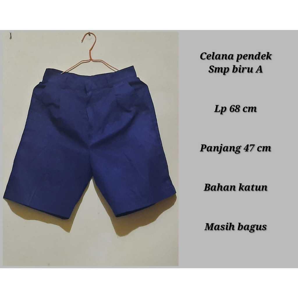 Celana pendek biru SMP prelove bawahan seragam sekolah murah meriah