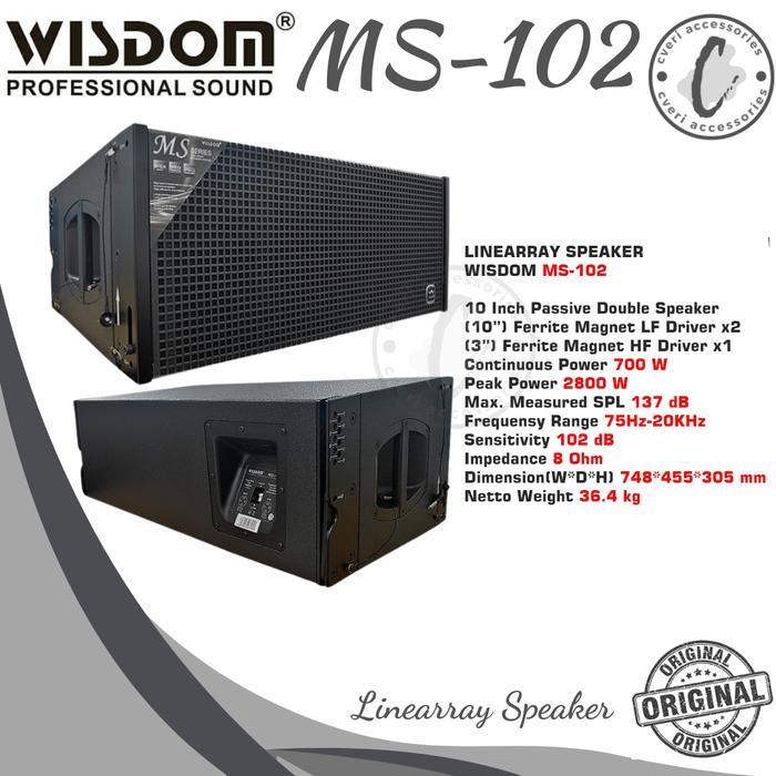 (JUAL 1 BUAH) Wisdom MS-102 / MS102 Speaker 10″ Speaker Line Array Pasif Original