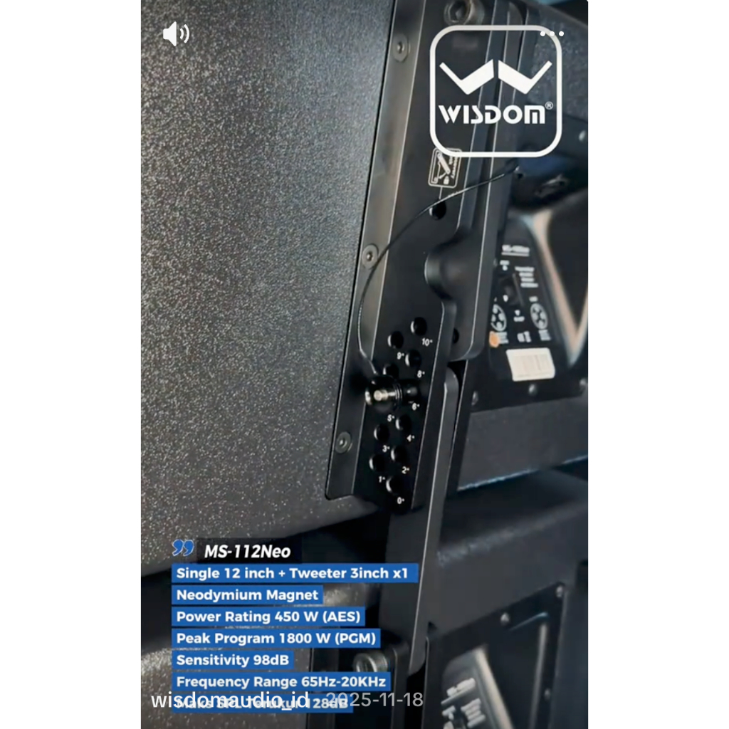 (JUAL 1 HARDCASE = 2 BUAH) Speaker Wisdom MS112 NEO / MS 112 NEO Line Array MS-112-NEO Speaker Pasif Wisdom MS112-Neo