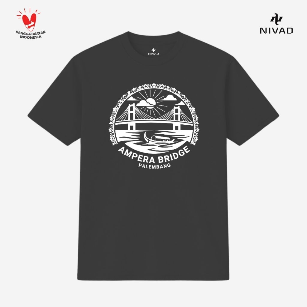 Nivad Kaos Baju Jembatan Tradisional Sumsel Ampera Bridge Palembang