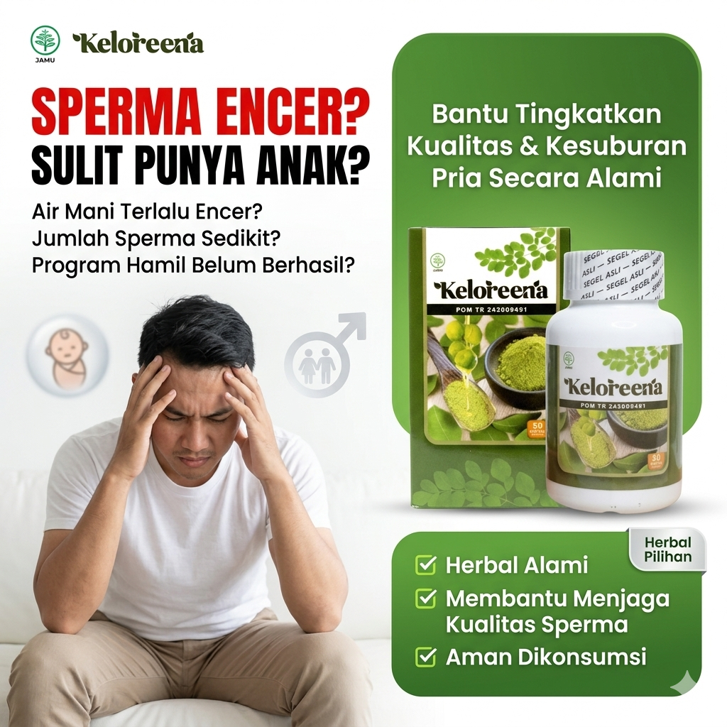 Kapsul Daun Kelor – Bantu Kualitas Sperma Encer & Sedikit | Keloreena Original