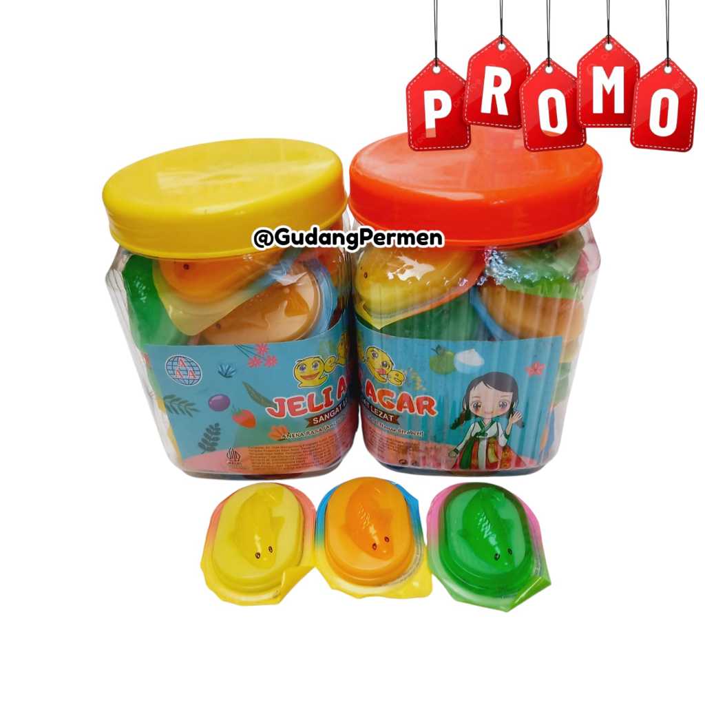 Qeqe Jeli Agar Nanas Ikan Koi isi 30 / Jelly Karakter 2 Lapis