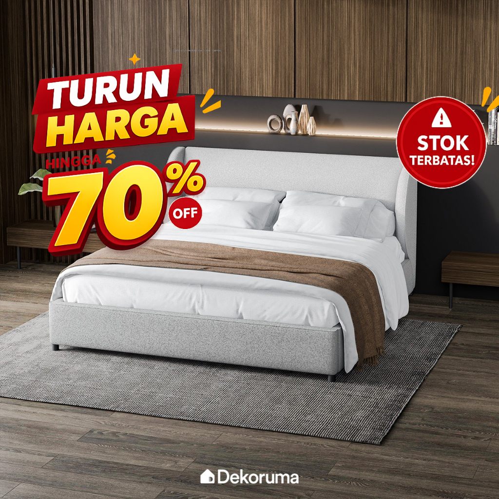 Dekoruma TENZO LOUIS Bed Frame for 200 x 200cm Mattress / Dipan