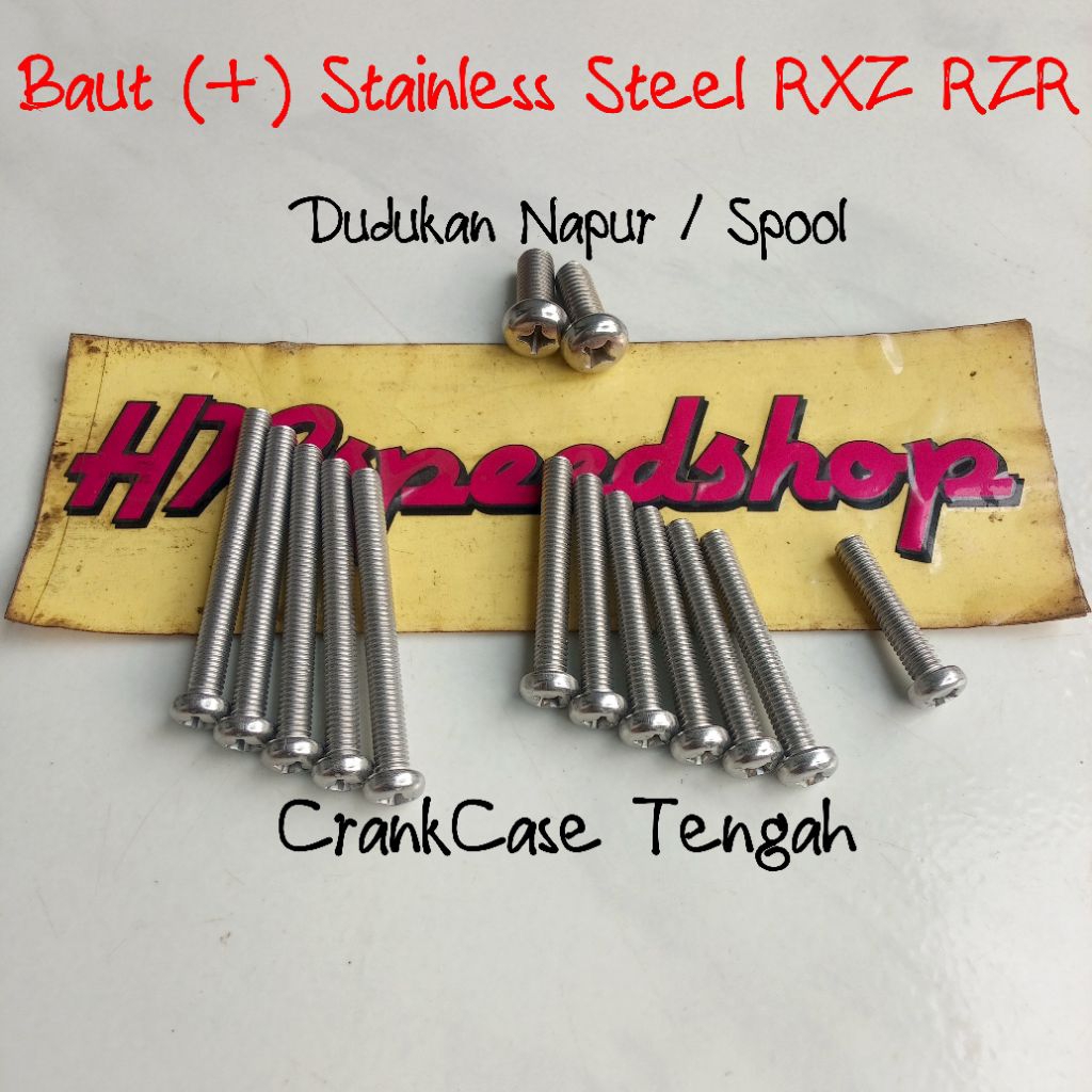 Baut Crankcase Mesin RXZ RZR milenium Catalyzer Stainless