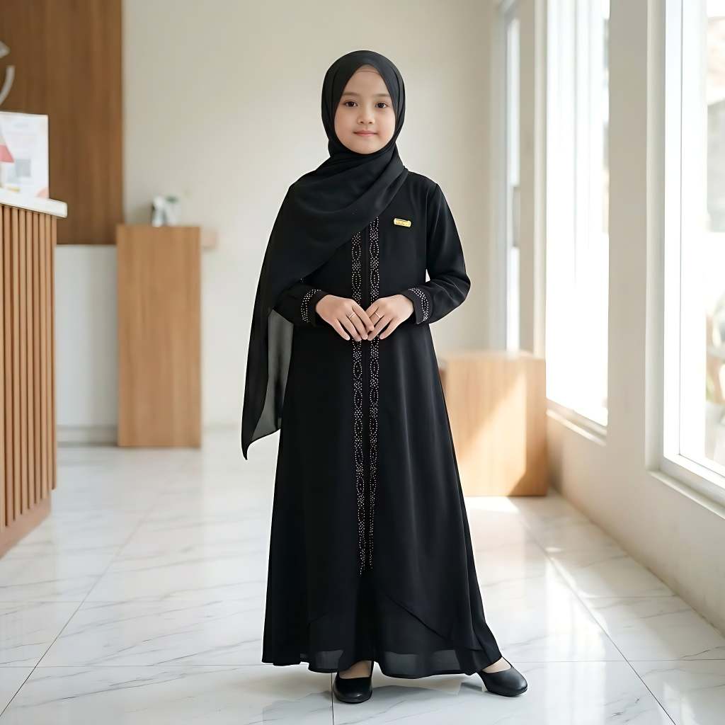 GAMIS ANAK PEREMPUAN TANGGUNG 8-16 TAHUN ABAYA ANAK CERUTY BABYDOLL MIX PAYET SWAROSKY MEWAH BAJU MU