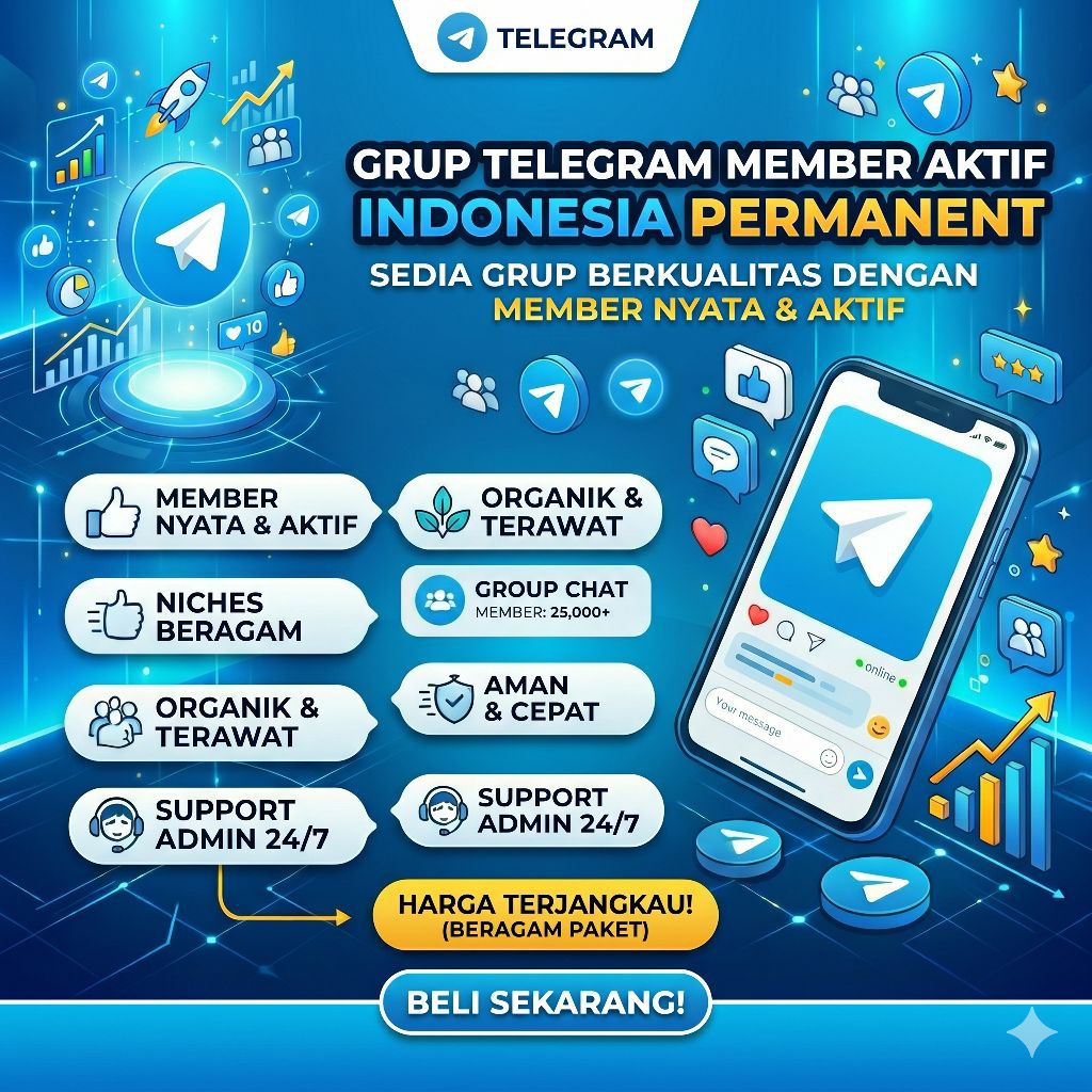 Grup Telegram Member Indonesia Aktif Permanent No DROP Bisa Pilih Negara Member Aktif