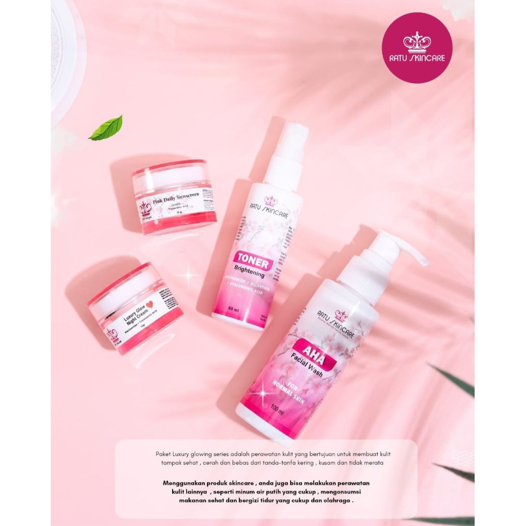 Ratu skincare paket luxury glowing series