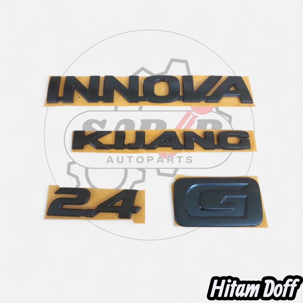 Logo Emblem Depan Belakang Innova Reborn Tulisan Innova Kijang 2.4 G V Q Black Doff