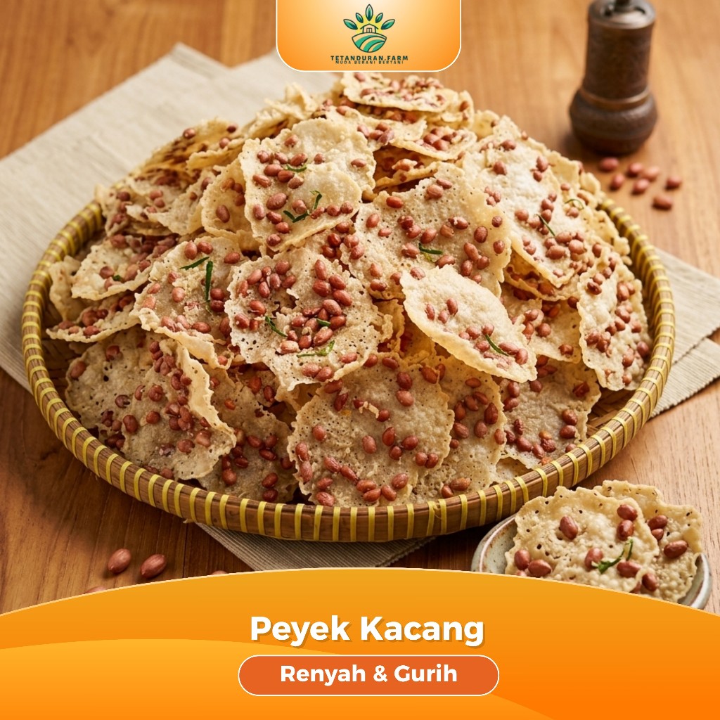 Peyek Kacang Tanah Premium Full Kacang (250g 500g 1kg) - Rempeyek Renyah & Gurih Khas Bantul UMKM