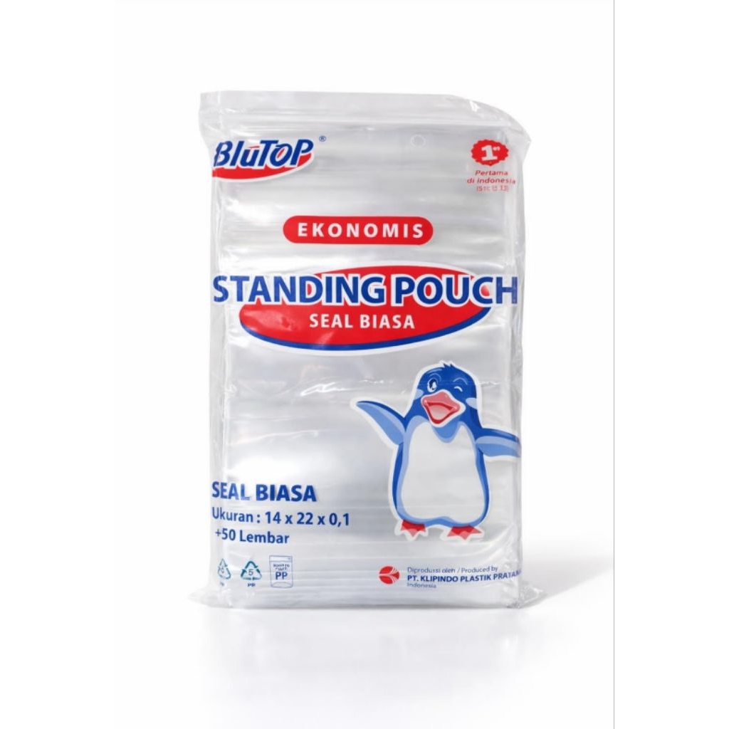 (50 pcs)Standing pouch seal biasa ukuran 10x17.5