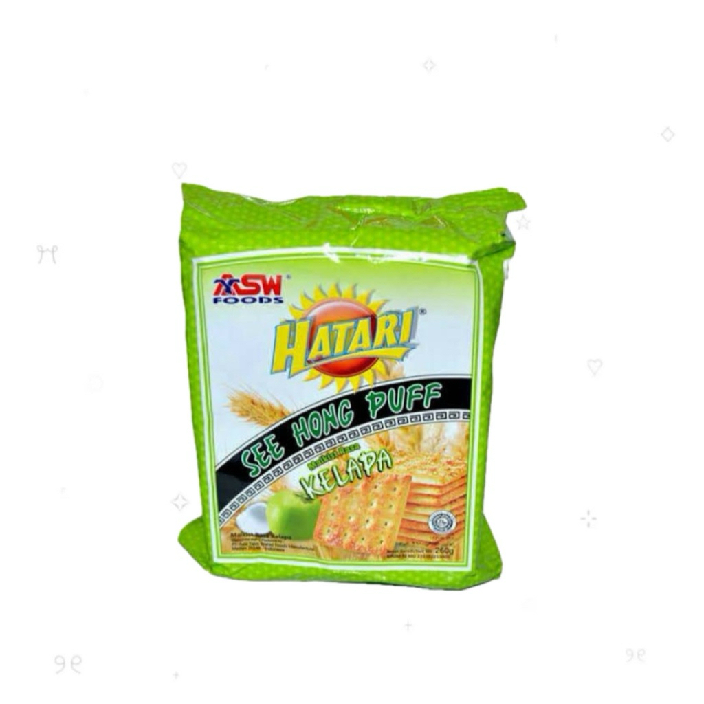 Biskuit Gabin Hatari See Hong Puff 245gr Rasa kelapa, Margarin Biskuit gabin kelapa Biskuin gabin ma