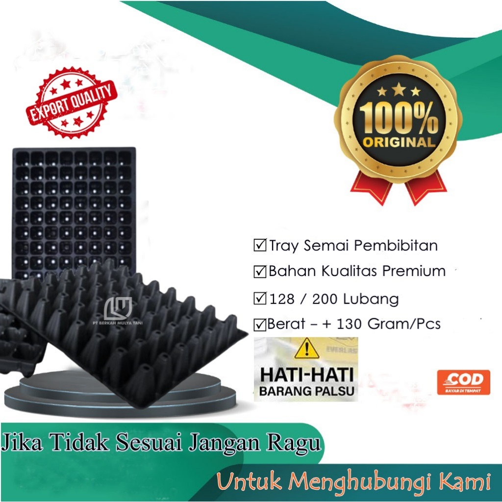 Tray Semai 128 | 200 Lubang Potray Benih Kualitas Premium