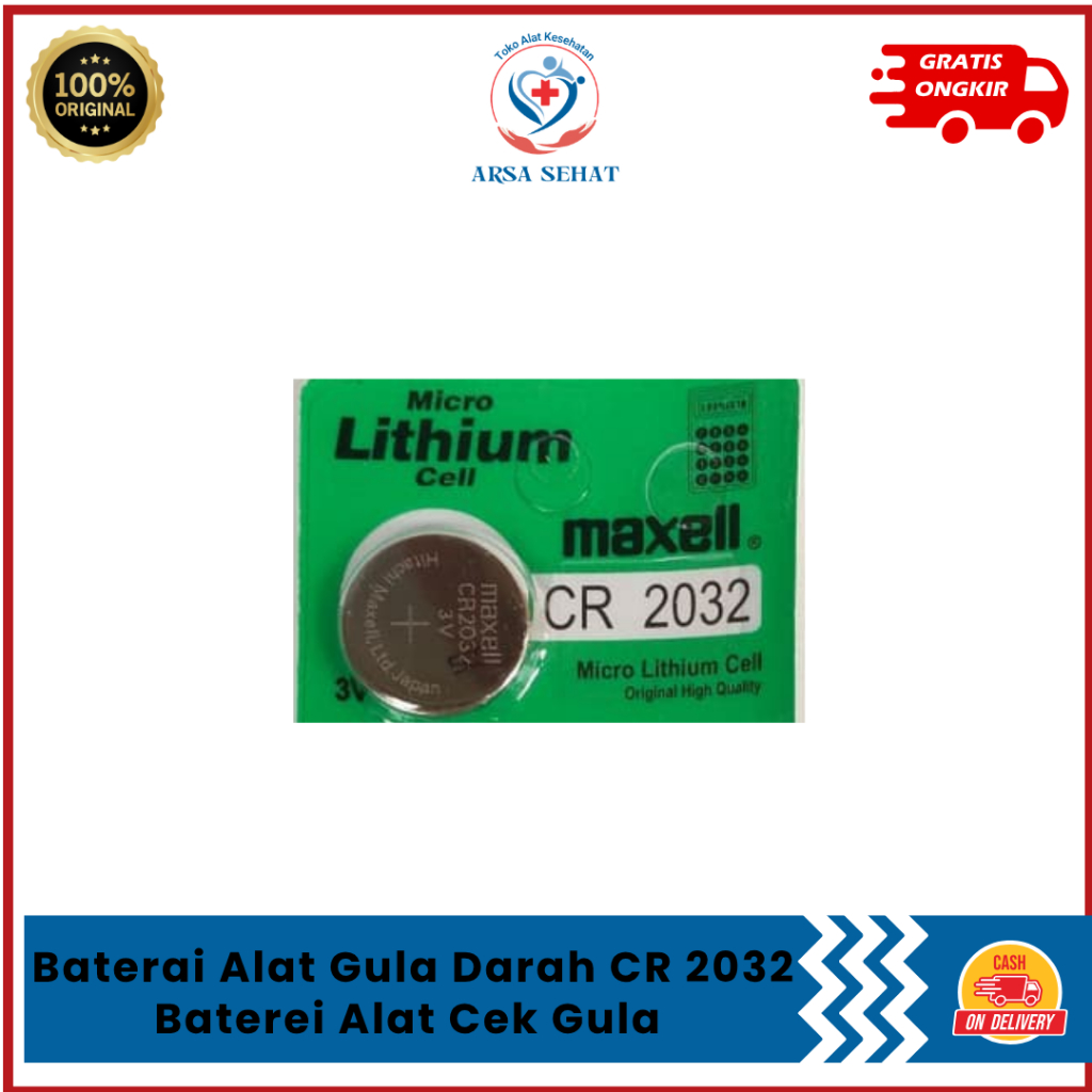 Batre Batrei Baterai Cek Gula Darah CR 2023 Timbangan Badan CR2032