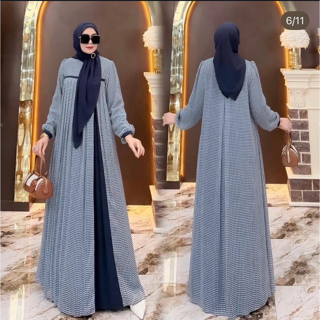 COD GAMIS LEBARAN2026 SYARIFAH ABAYA SET HIJAB BY ELIS LEBELS TERBARU BESTSELLER ORIGINAL GAMIS KOMB