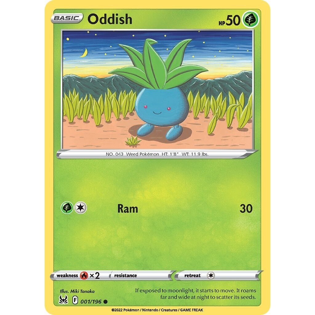 Tcg Pokemon Oddish Log 2022 Eng