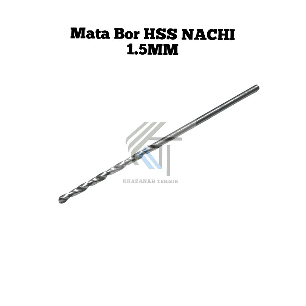 Mata Bor HSS NACHI 1.5MM Twist Drills Hss Nachi 1.5 mm Kondisi Bekas seken Seperti Baru