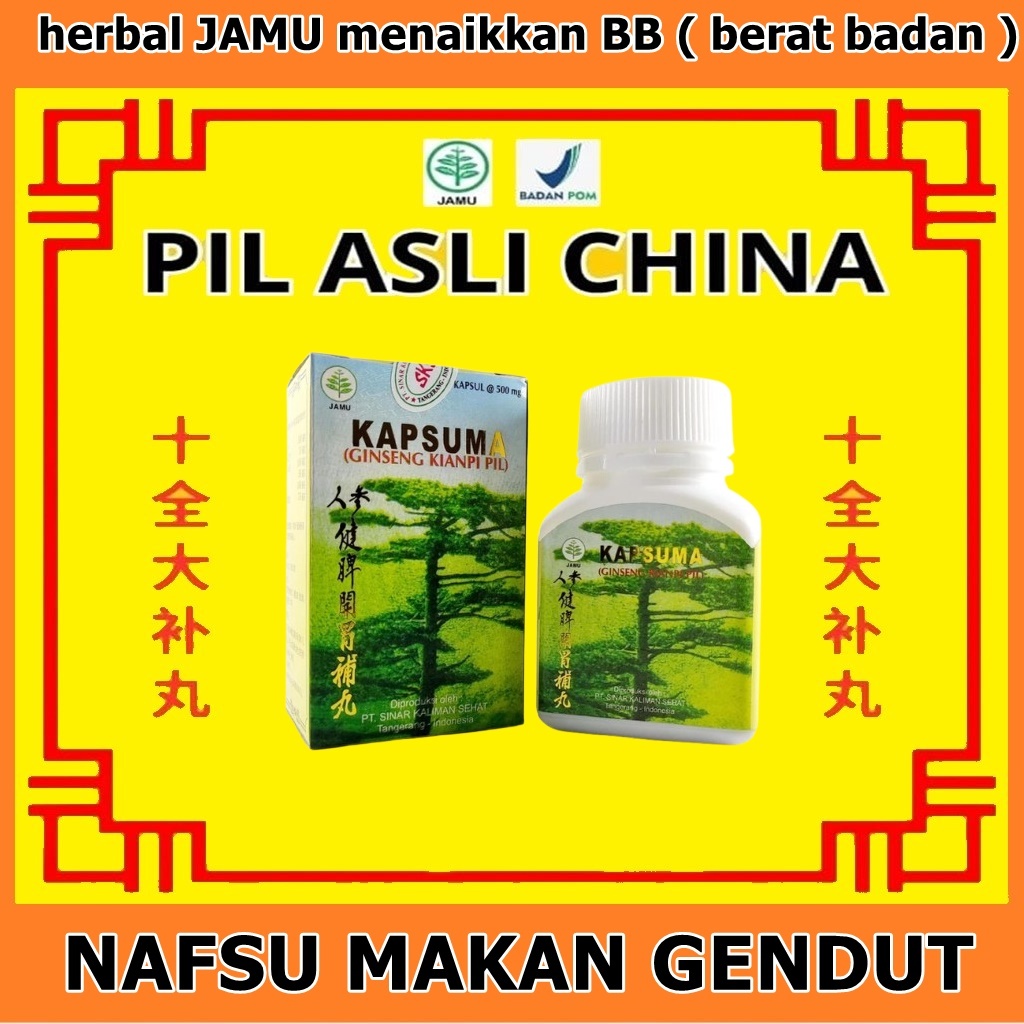 obat herbal CINA Untuk menaikkan berat badan meningkatkan nafsu makan, memperbaiki pencernaan, NAFSU