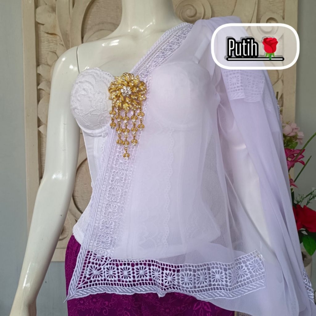 KAIN KEBAYA SUTRA CREPE BORDIR MOTIF KERAWANG
