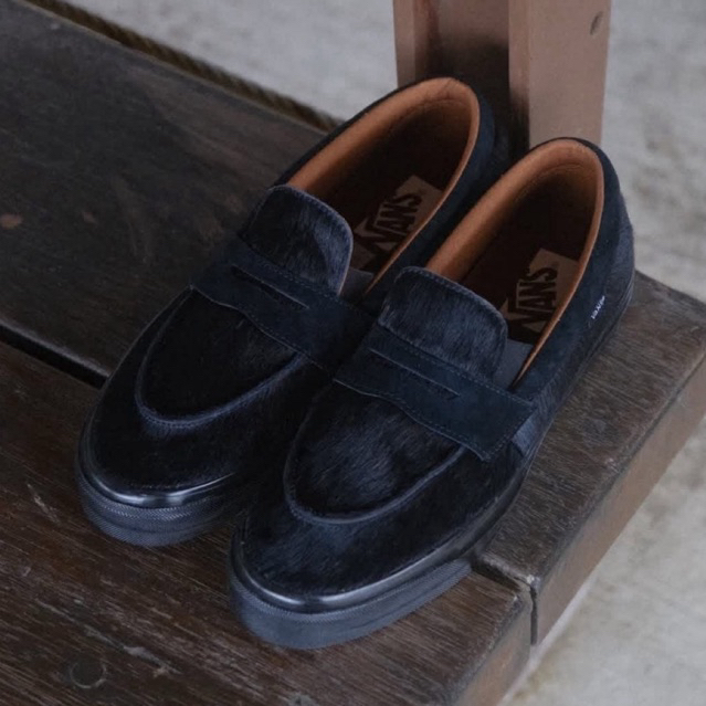 Vans Premium Loafers 53 Pony Hair Black Original Resmi