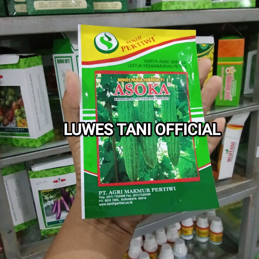 Benih Bibit Paria Pare Asoka F1, Tahan Penyakit. isi 10 Gram Kadaluarsa 2027 Terbaru - Benih Cap Per