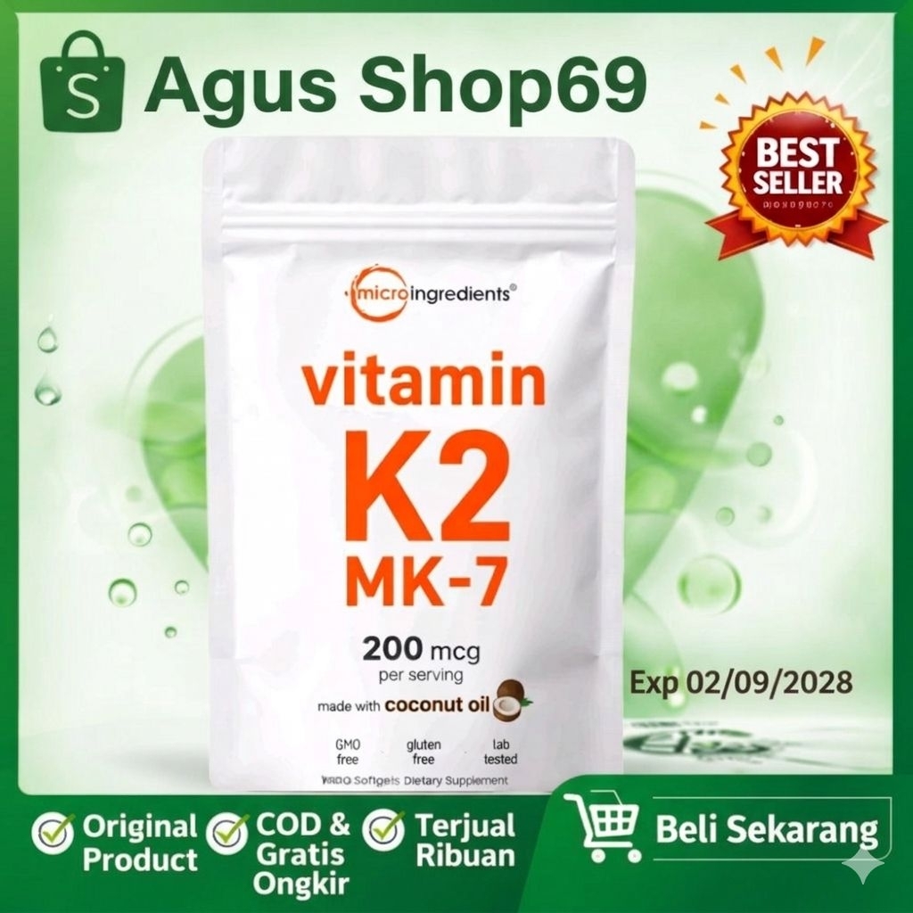 Micro Ingredient Vitamin K2 MK -7 200mcg | Micro Ingredient Vitamin K2 MK-7