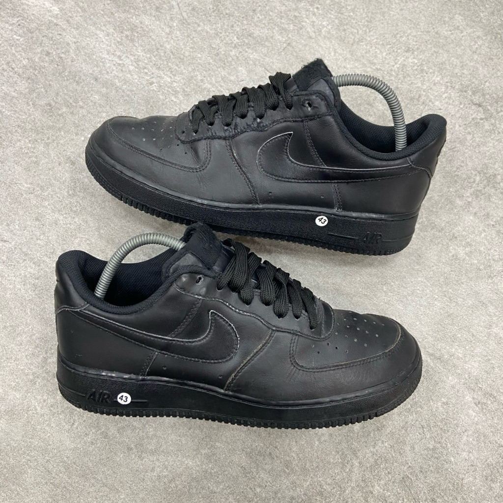 [Size 43] Rare Nike Air Force 1 AF 1 Black Full Black Triple Black (316122-001) Second Kondisi Mulus